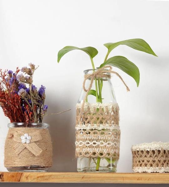 Burlap Braided Ribbon 40mm | Natural Jute