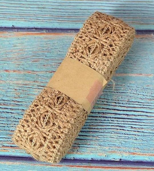 Burlap Braided Ribbon 40mm | Natural Jute