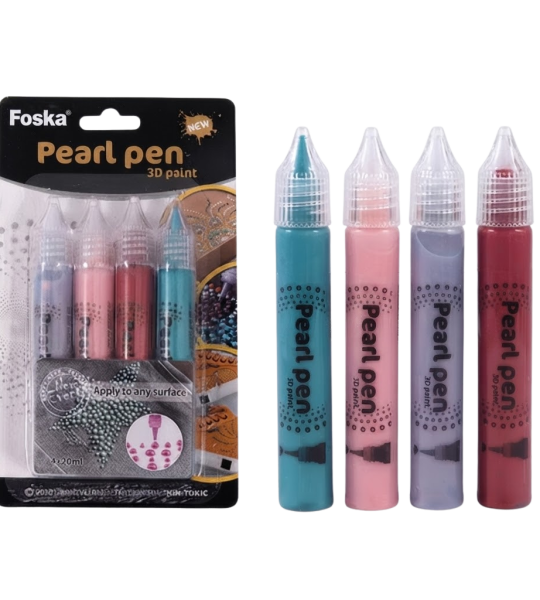 Foska 3D Pearl Pen 4 Colours 20ml