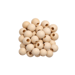 خرز خشبي طبيعي فاتح 1.8 سم