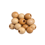 Wooden Beads - Medium Brown  2.4 cm