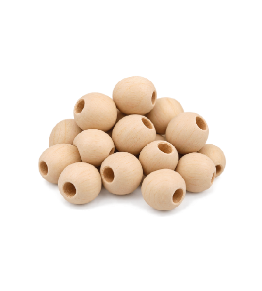 Wooden Beads  - Natural Light Wood 2.4