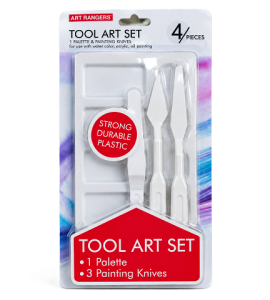 Palette and Painting Knife Set Four-Piece