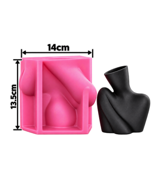 3D Female Body Vase Mold
