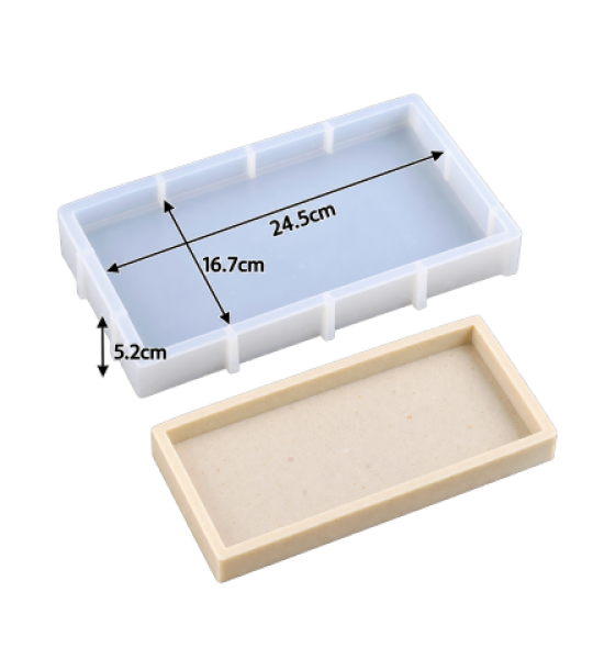 Deep Rectangular Tray Silicone Mold