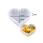 Heart Tray Mold with Floral Display