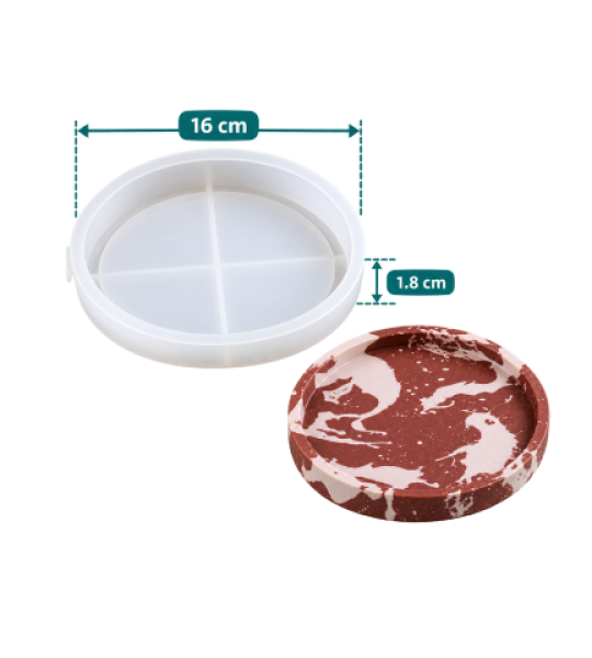Segmented Round Tray Silicone Mold