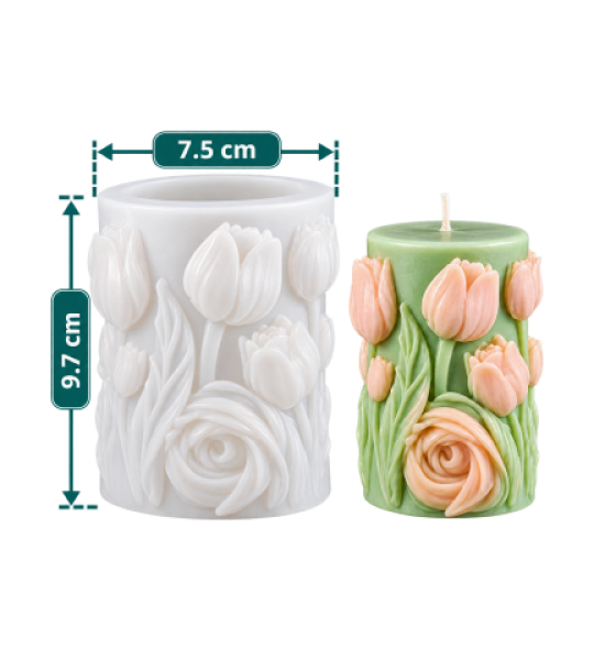 Tulip & Rose Pillar Mold