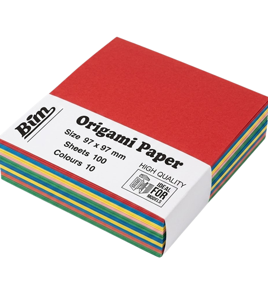 Bim Origami Paper 100 Sheets 10 Colors
