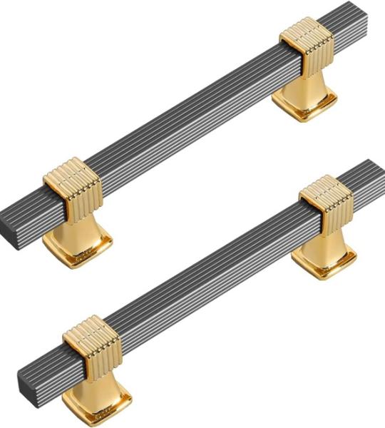 Aluminum Cabinet Handles Ash Gold 2PCS