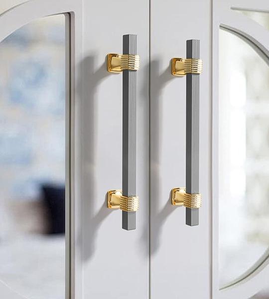 Aluminum Cabinet Handles Ash Gold 2PCS