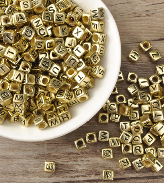 Plastic Letter Beads for Jewelry Making