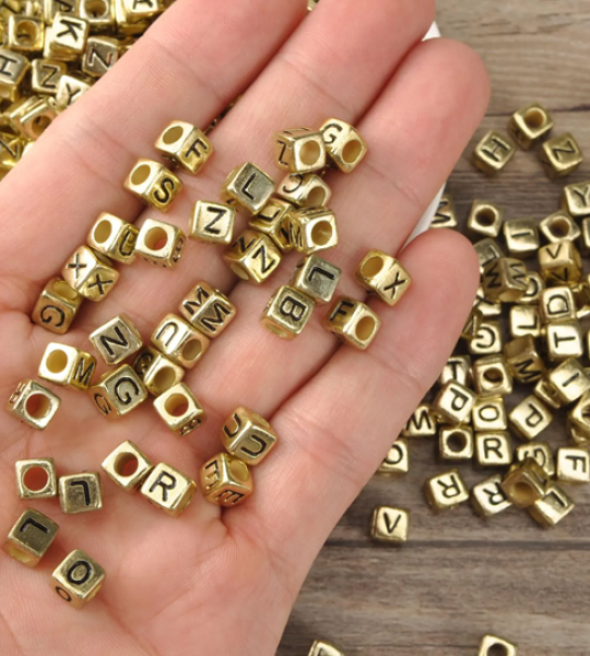 Plastic Letter Beads for Jewelry Making