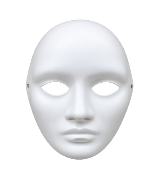 White Cardboard Art Mask