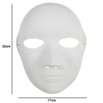 White Paper Mache Masks for Painting and DIY Crafts