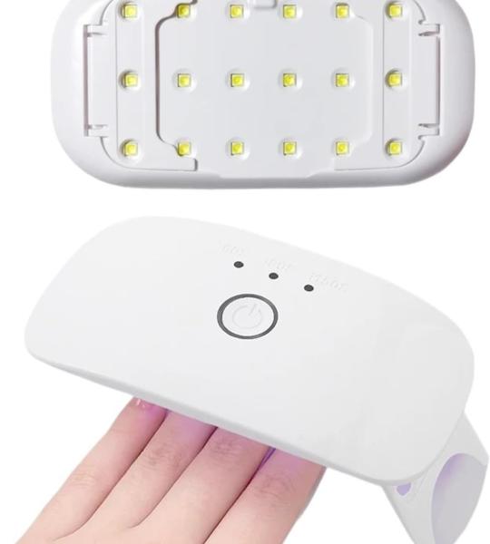جهاز تجفيف الأظافر UV LED 24 واط قابل للشحن