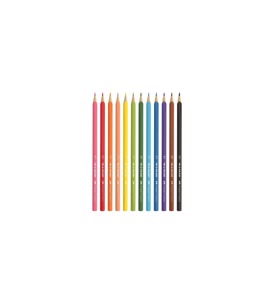 Faber-Castell Triangular Coloured Pencils 12 Colors