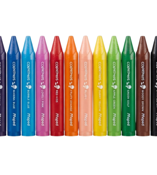 Maped Color'Peps My First Jumbo Triangular Wax Crayons 12 Colors