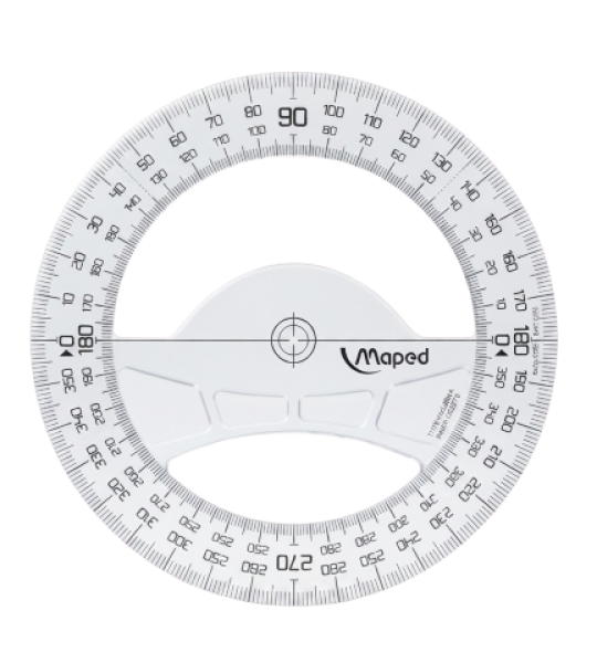 Maped GeoMetric 360° Full-Circle Protractor 12cm