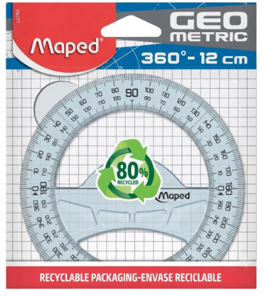 Maped GeoMetric 360° Full-Circle Protractor 12cm