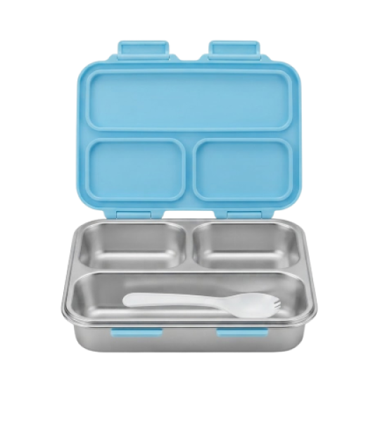 3 Compartment Stainless Steel Bento Lunch Box