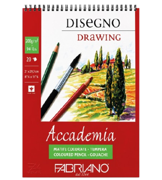Fabriano Disegno Accademia Drawing Pad A4