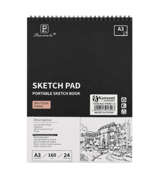 Boutique Sketch Pad A3 160gsm 24 Sheets