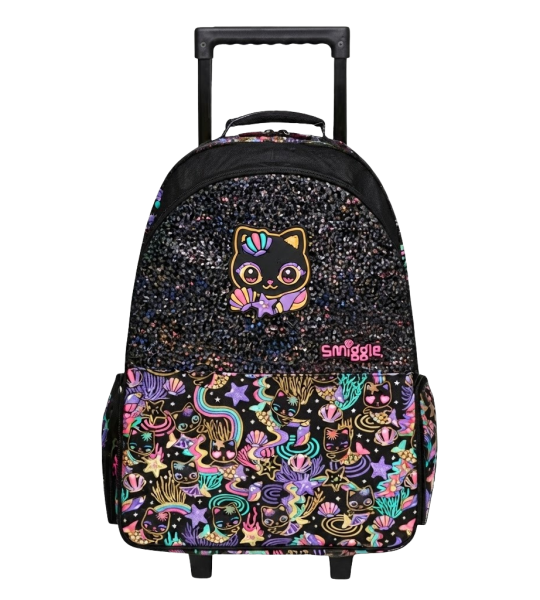 Smiggle Mermaid Cat Purrmaid Trolley Backpack
