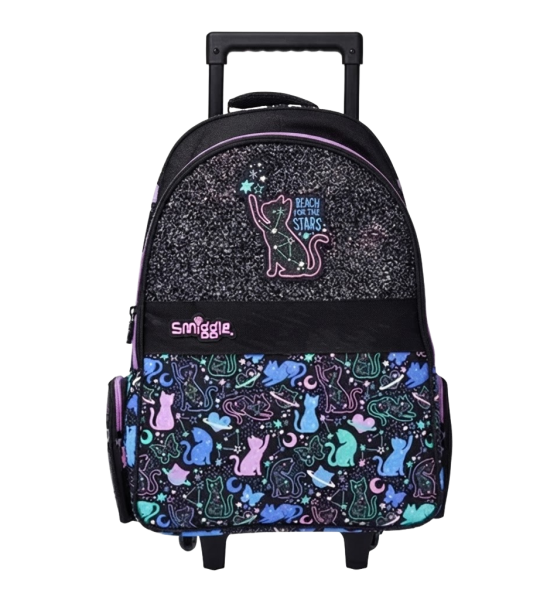 Smiggle Reach for the Stars Cat Trolley Backpack
