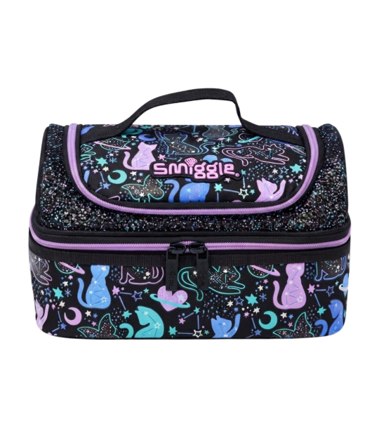 Smiggle Reach for the Stars Cat Double Decker Lunchbox