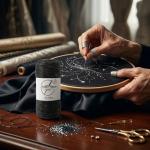 Hobby Trend Macrame Glitter Yarn — Black