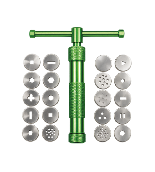 Metal Clay Extruder with 20 Discs