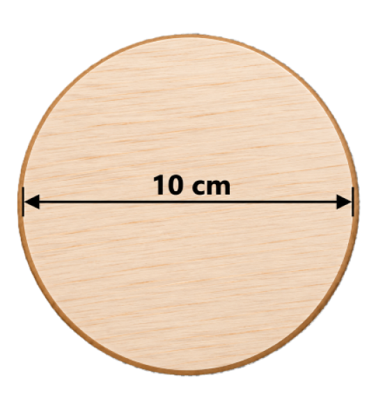 White Round Wooden Clock Base