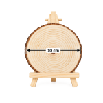 Natural Wooden Slice with Easel Stand – 10 cm