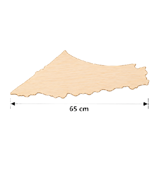 Natural Palestine Map Wooden Cutout Multiple Sizes
